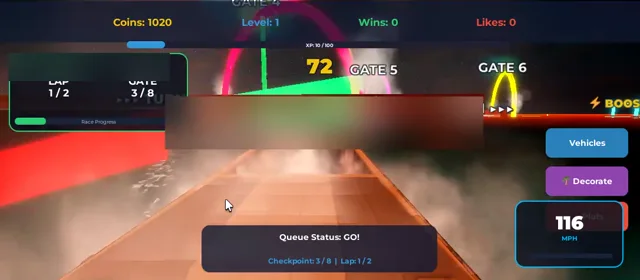 Gameplay from Roblox Boat Racing and Social World