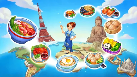 Supplied project artwork showing dishes and the cooking theme.